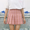 Spring New European And American Fan AA High Waist Plaid Skirt British Wind College Wind And Play Short Skirt Skirt