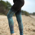 Tie-dye printed sports yoga pants