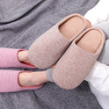 Home wooden floor non-slip warmth half-pack heel slippers