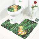 The bathroom toilet mat three-piece suit