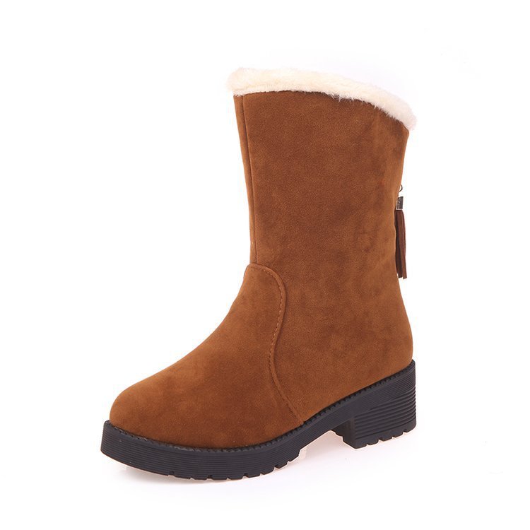 Women's Velvet Warm Student Martin Boots