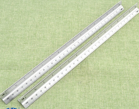 30cm Metal Silver Architect Technical Triangle Ruler