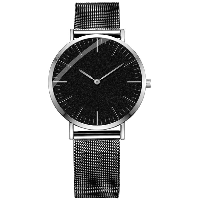 Men's alloy mesh belt watch