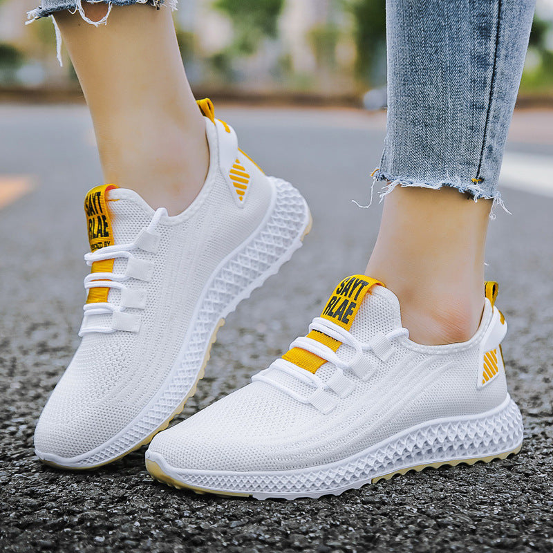 Flying knit cutout sneakers