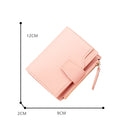 Short Multiple Card Slots Women's Wallet With Zipper