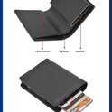 Men's Short Automatic Pop-up Aluminum Alloy Card Package Anti-theft Swiping Anti-magnetic Card Cover Cassette