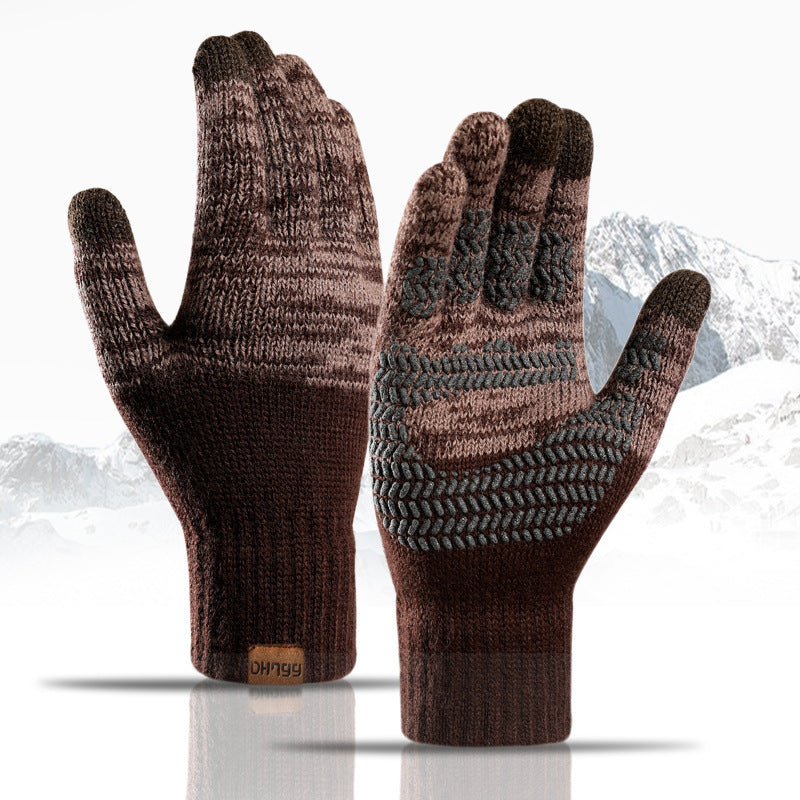 Touch-screen non-slip cycling warm gloves