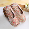 Women''s cotton quilted fabric soft bottom slippers