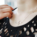 Necklace Love Shaped Titanium Steel Heartbeat Lockbone Chain Heart Pendant Necklace Necklace Women Gold Chain Choker