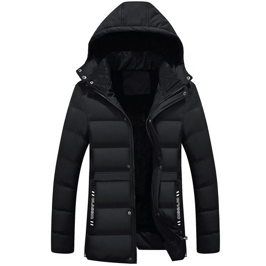 Handsome Men's Slim Fit Short Padded Coat With Velvet