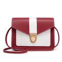 Square bag contrast simple shoulder bag