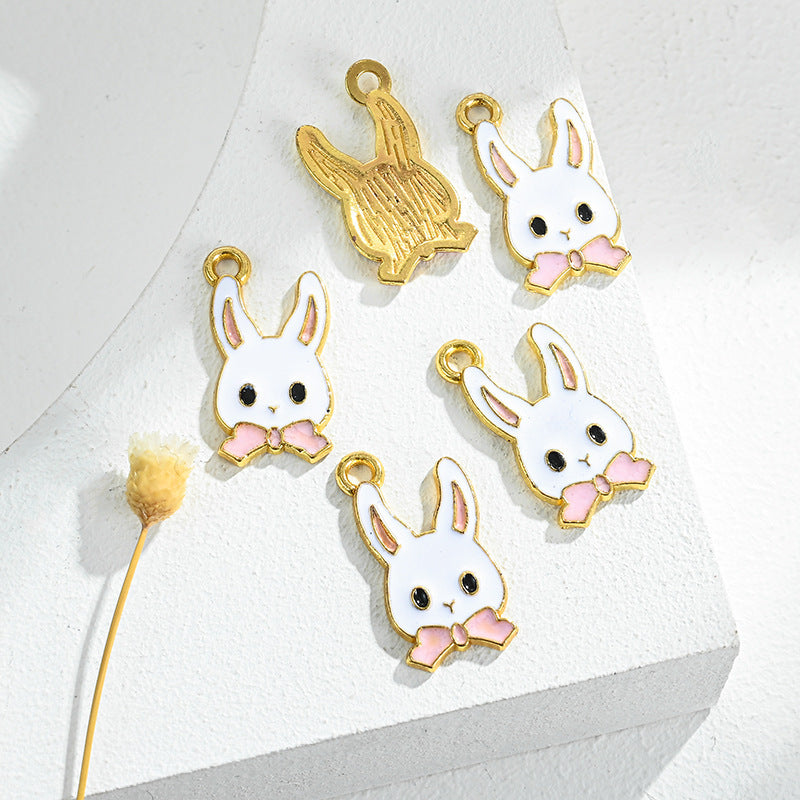 Long Eared Rabbit DIY Zinc Alloy Accessories