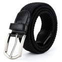 Men's Casual Stretch Woven Leather Belt