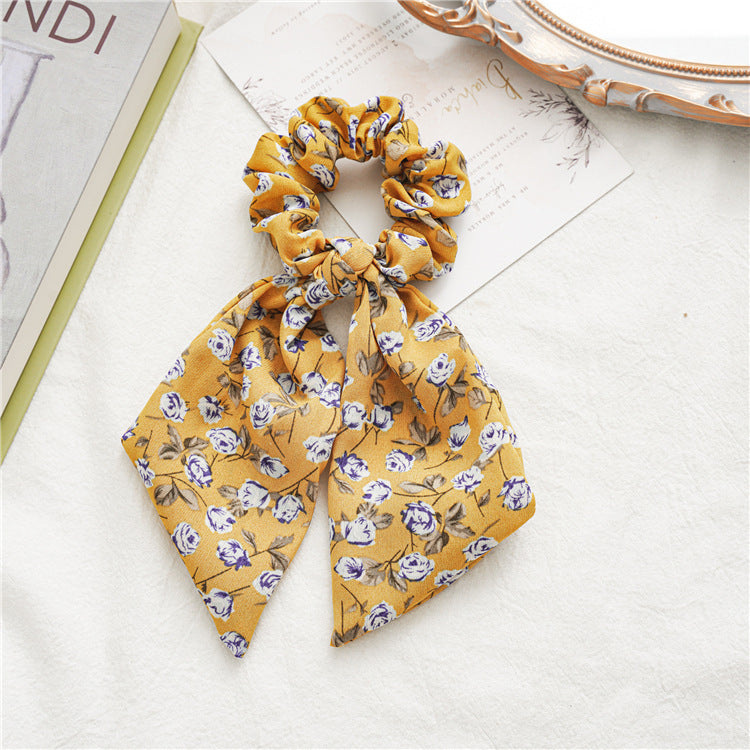 Japan And South Korea Tied Hair Female Cloth Bunny Ear Hair Ring