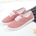 Lace-up canvas shoes wild Korean white student shoes