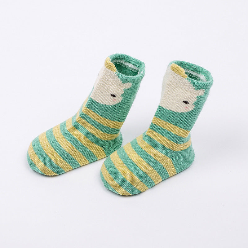 Three-Dimensional Striped Animal Children's Socks