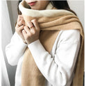 Men's And Women's Korean-style Cashmere Color Matching Scarf Solid Color Shawl