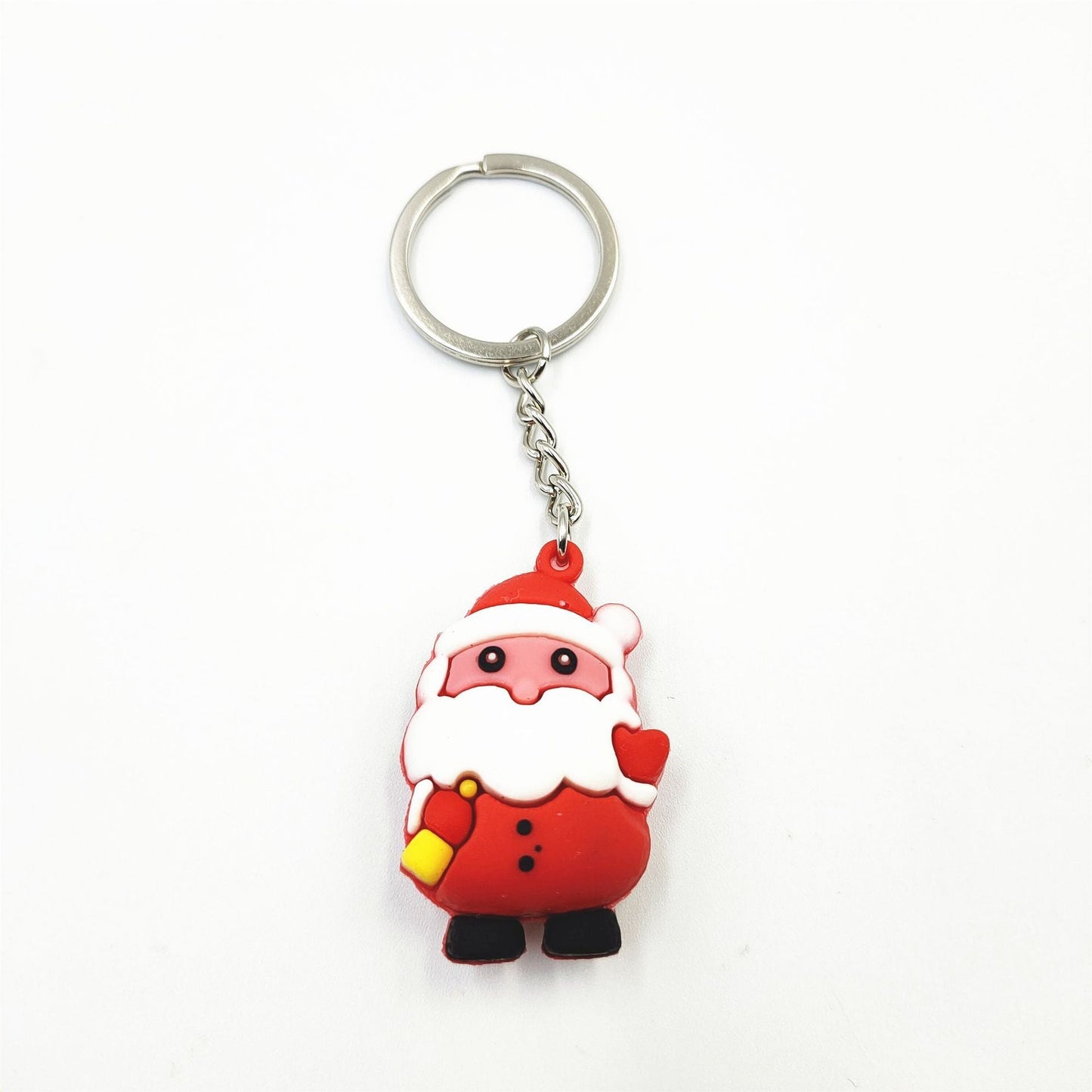 Creative Cartoon Christmas Christmas Tree Santa Claus PVC Flexible Glue Keychain