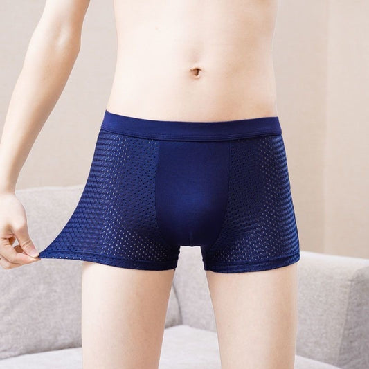 Men's Ice Silk Underwear Hollow Mesh Breathable