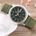 Men's Alloy Nylon Strap Three-pin Quartz Watch