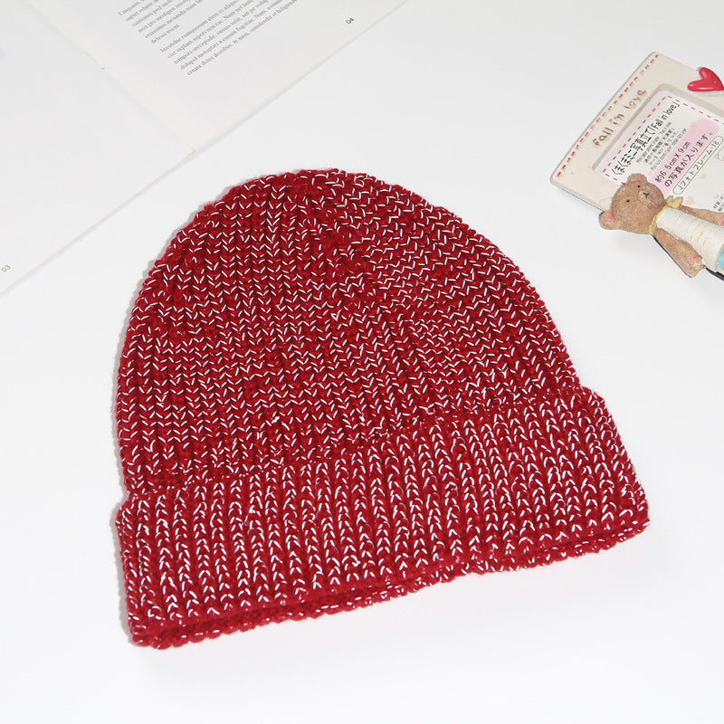 Reflective Filament Knitted Hat Keep Warm At Night