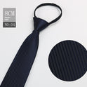 Black Men's Tie Striped Blue Business Tie Lazy Zip Tie In Stock Wholesale Pull Peels