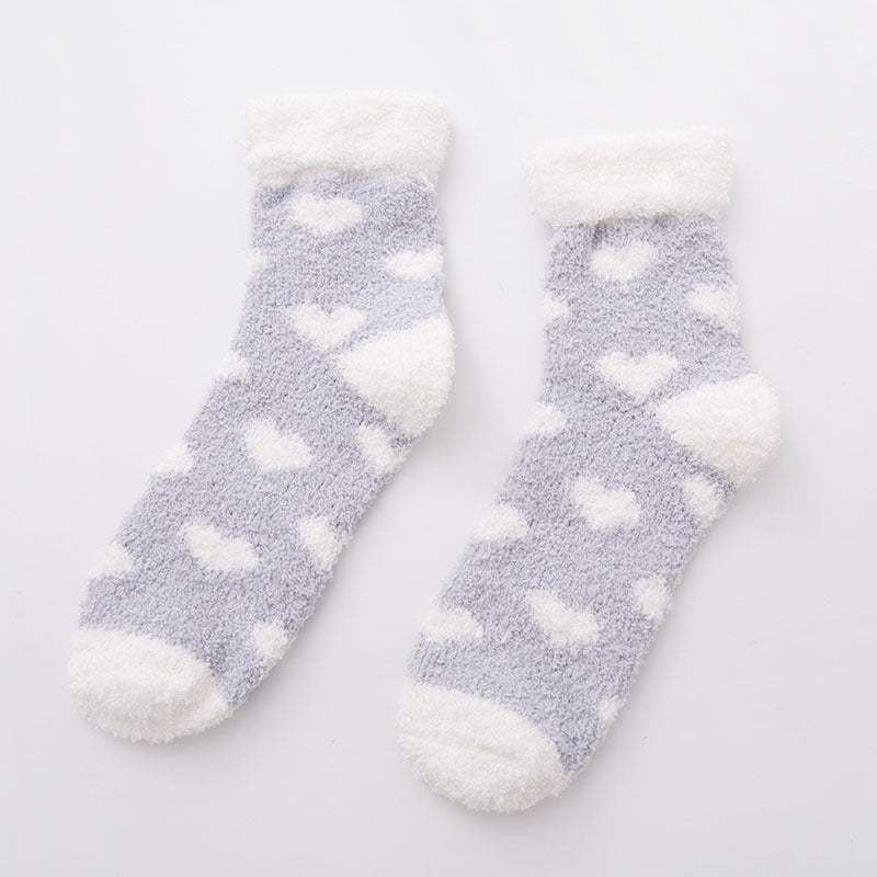 Sweet half fleece home sleep socks