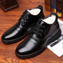 Casual high top leather shoes