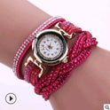 Fashion watch ladies fashion watch, diamond twisted pu belt winding fashion watch