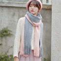 Men's And Women's Korean-style Cashmere Color Matching Scarf Solid Color Shawl