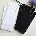 Men and women spandex sunscreen gloves thin summer black white etiquette gloves spring and autumn spandex elastic gloves