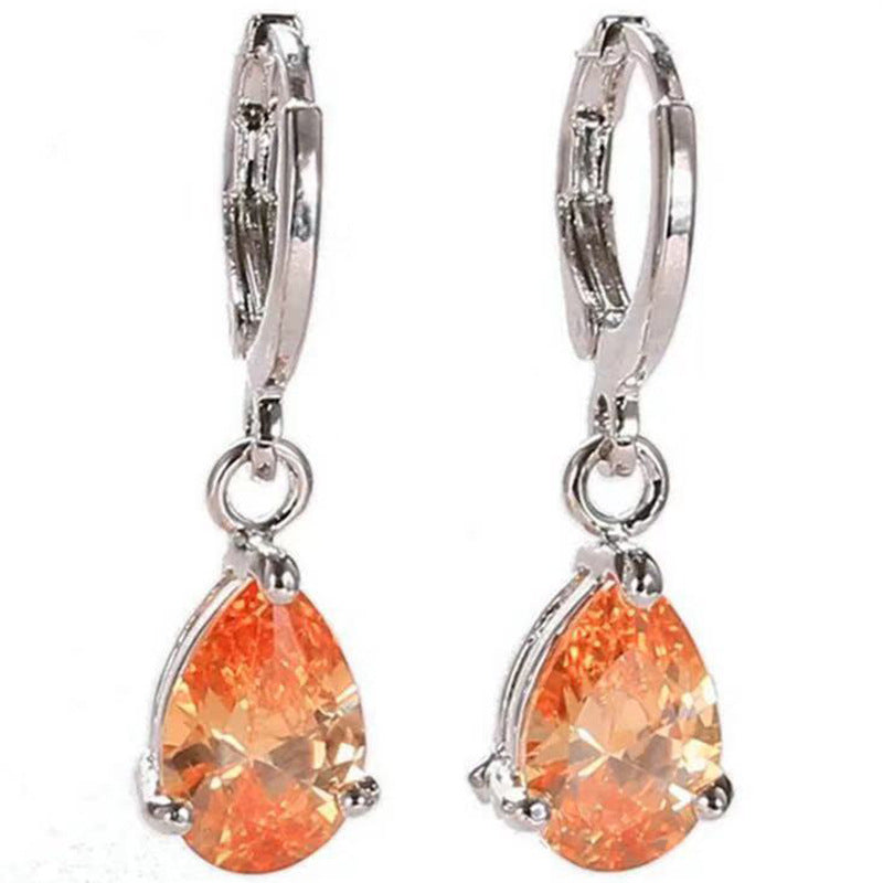 Hot Sale Inlaid Zircon Female Earrings