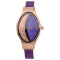 Watch Eye Shape Ladies Quartz Watch WISH Turn Bead Quicksand Belt Watch