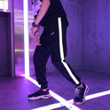 Reflective summer new men's sports pants students wild loose casual pants nine pants