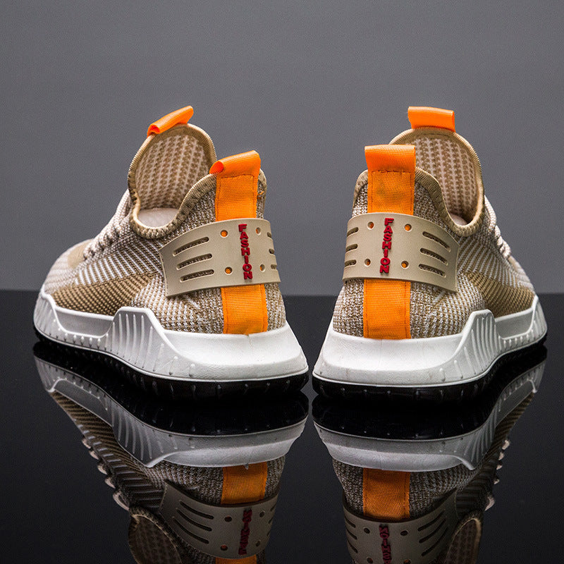 Men's casual sports real fly knit single shoes