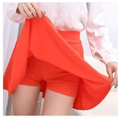 Spring and summer new Korean version of the high waist pettiskirt sun skirt anti-light safety half-length skirt explosion