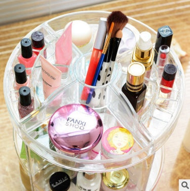 Makeup Organizer 360 Rotating plastic Cosmetics Storage Case Detachable Spinning Makeup Holder Storage