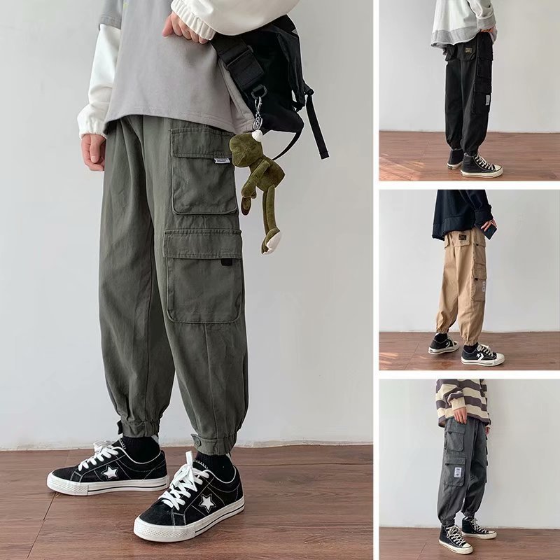 Autumn Men's Casual Pants Loose Straight Ulzzang Pants All-Match Overalls