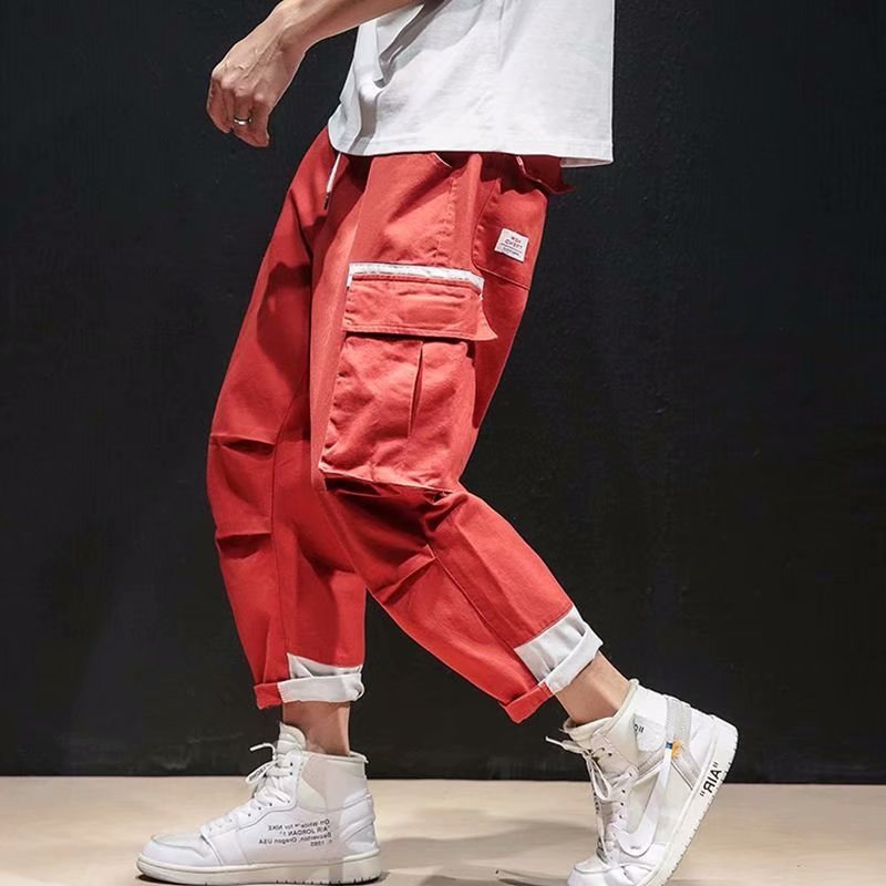 Loose Straight 9 Points Hip Hop Pants