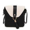 New Korean version of the contrast color female shoulder diagonal package PU soft face ladies bag