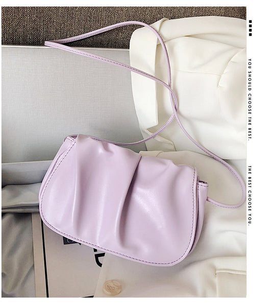 Pleated cloud saddle bag