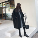 Long coat in woolen coat