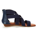 Cross Strap Wedge Sandals