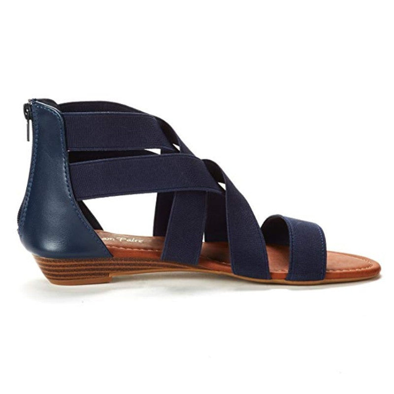 Cross Strap Wedge Sandals