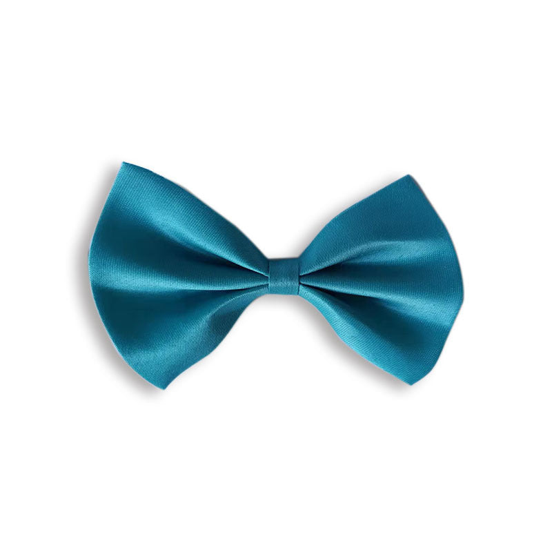 Simple Solid Color Bow Pet Collar