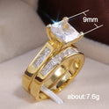 Fashion Temperament Couple Zircon Ring