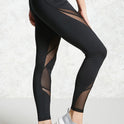 European and American stitching mesh yoga pants