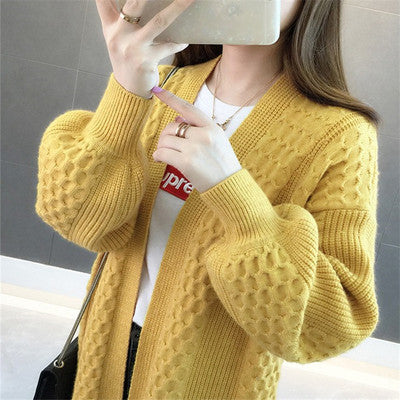 Women's Knit cardigan sweater loose coat