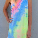 Sleeveless Vibrant Tie-Dye Dress