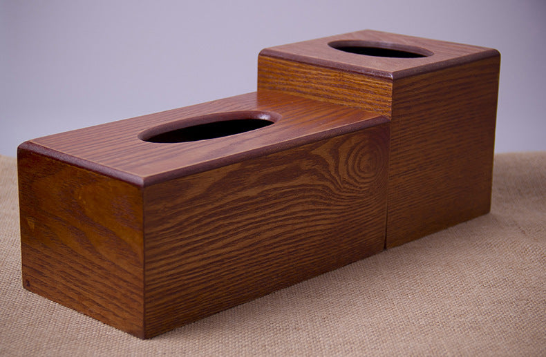 Wooden tissue box facial tissue box imitation mahogany